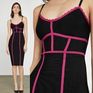 NWT BCBGMAXAZRIA Strappy Bodycon Dress VERY BERRY COMBO size XS